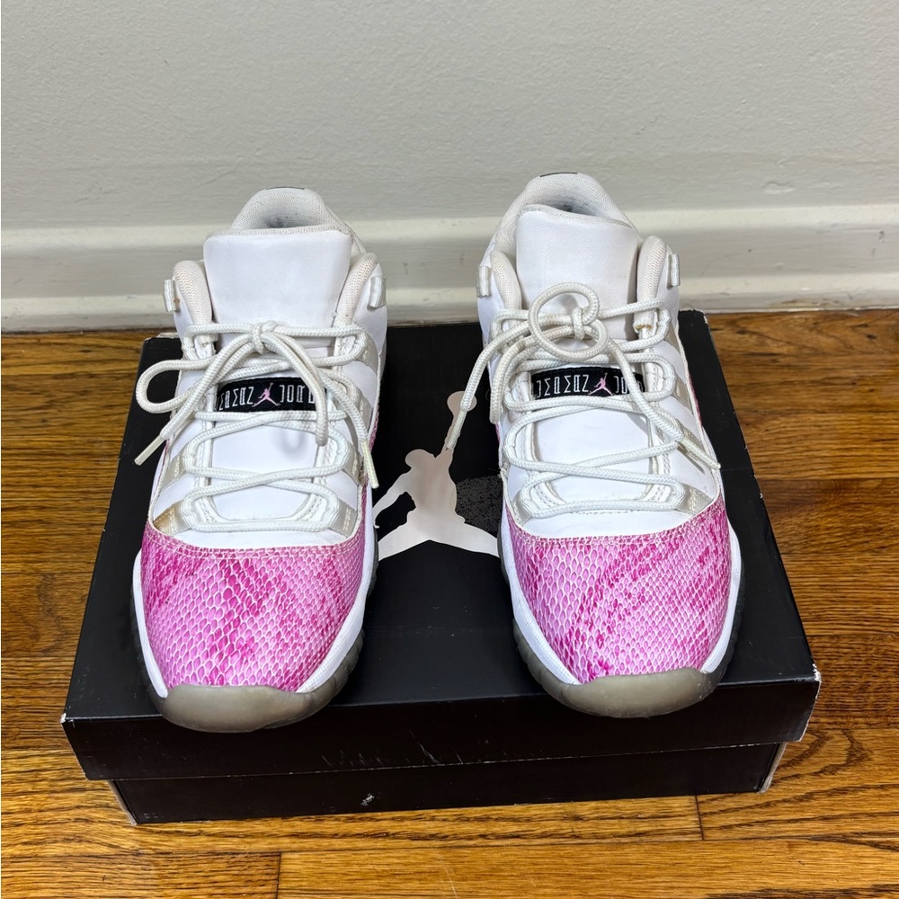 Air Jordan 11 XI Retro Low “Pink Snakeskin” White GS580521-108 2013 4 Y